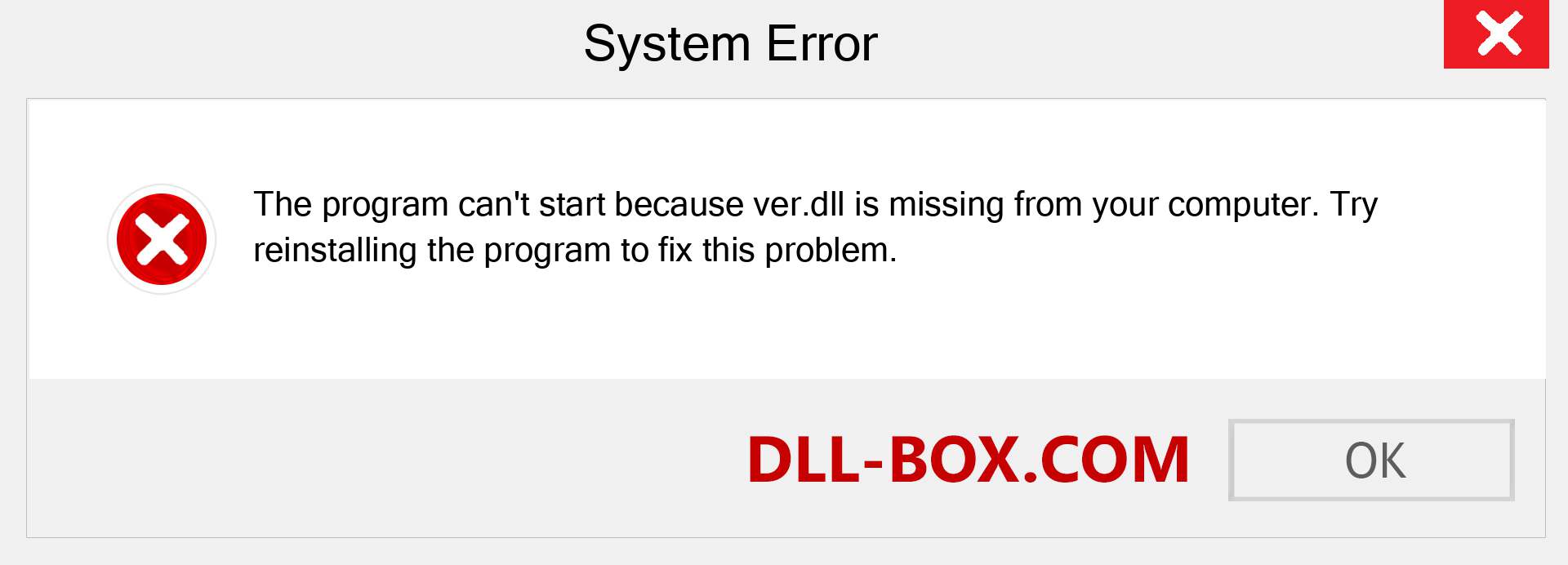  ver.dll file is missing?. Download for Windows 7, 8, 10 - Fix  ver dll Missing Error on Windows, photos, images